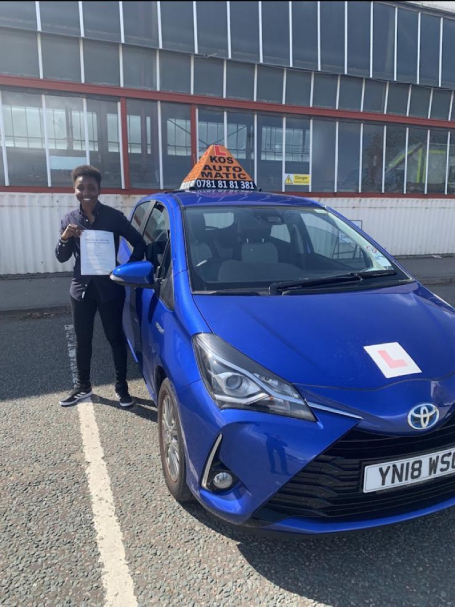 Happy student after passing driving test 14