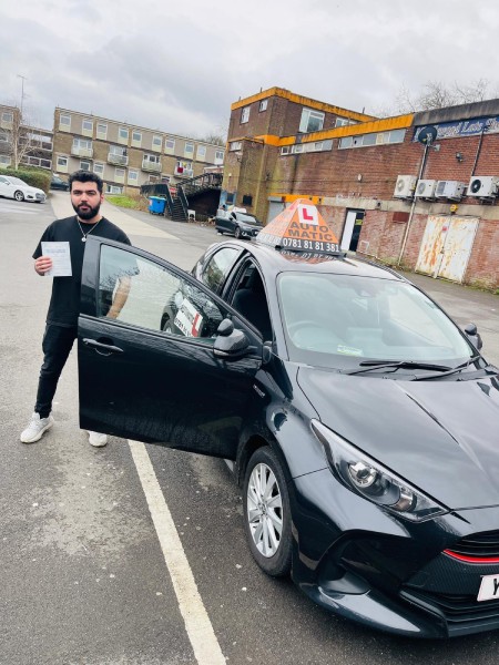 Happy student after passing driving test 19