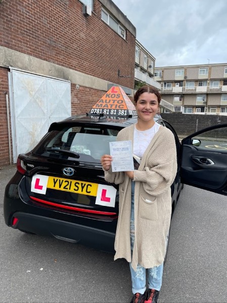 Happy student after passing driving test 7