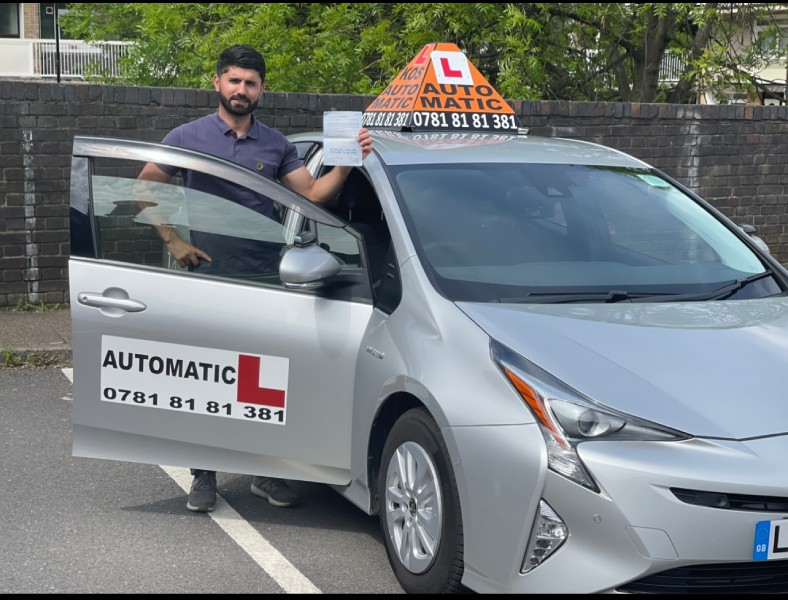 Happy student after passing driving test 8